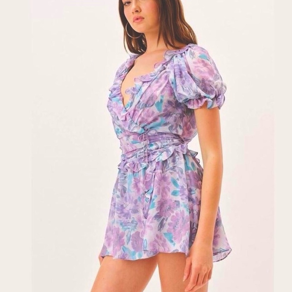 For Love and Lemons Shelly mini dress